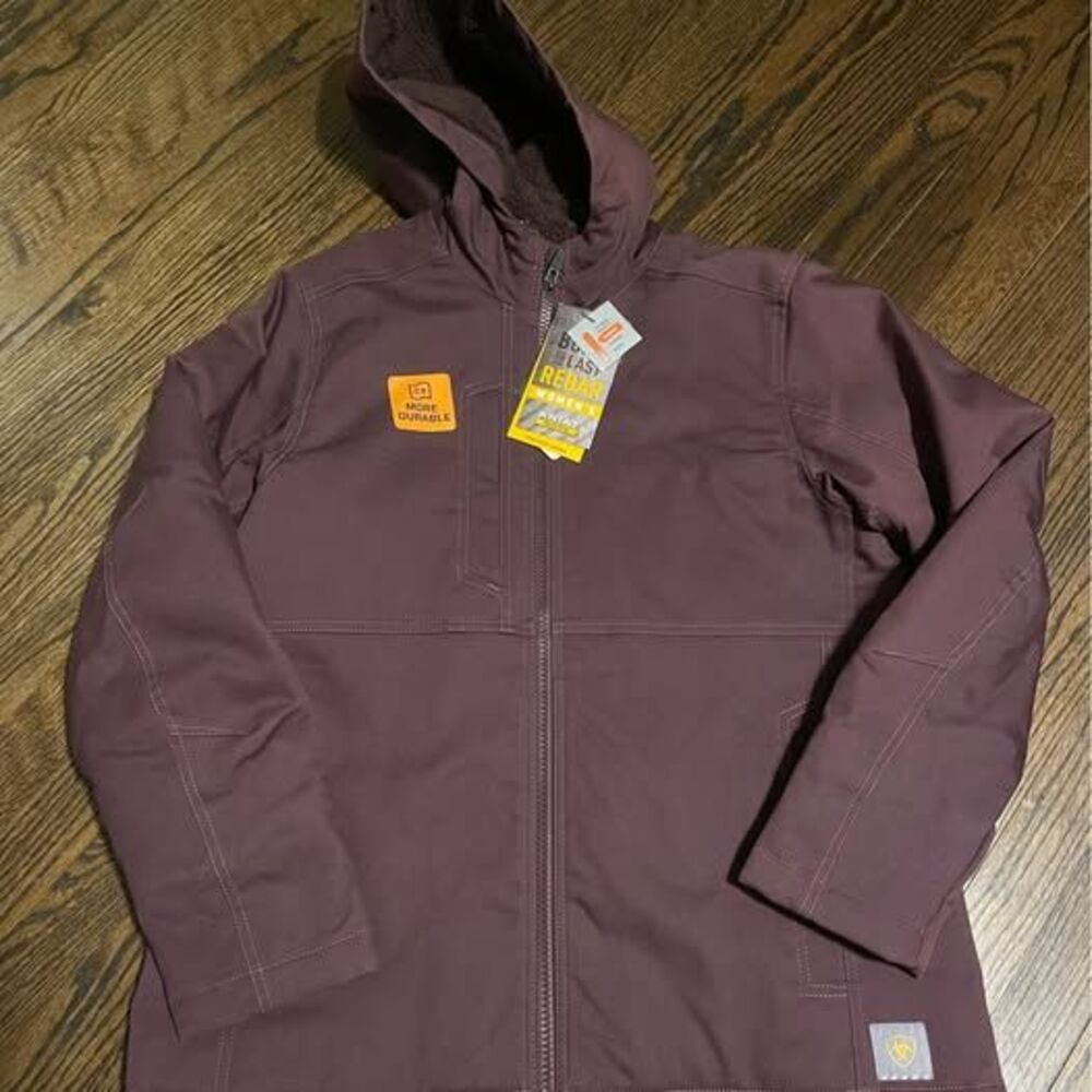 Ariat Rebar Women’s Large DuraCanvas Jacket Plum Purple